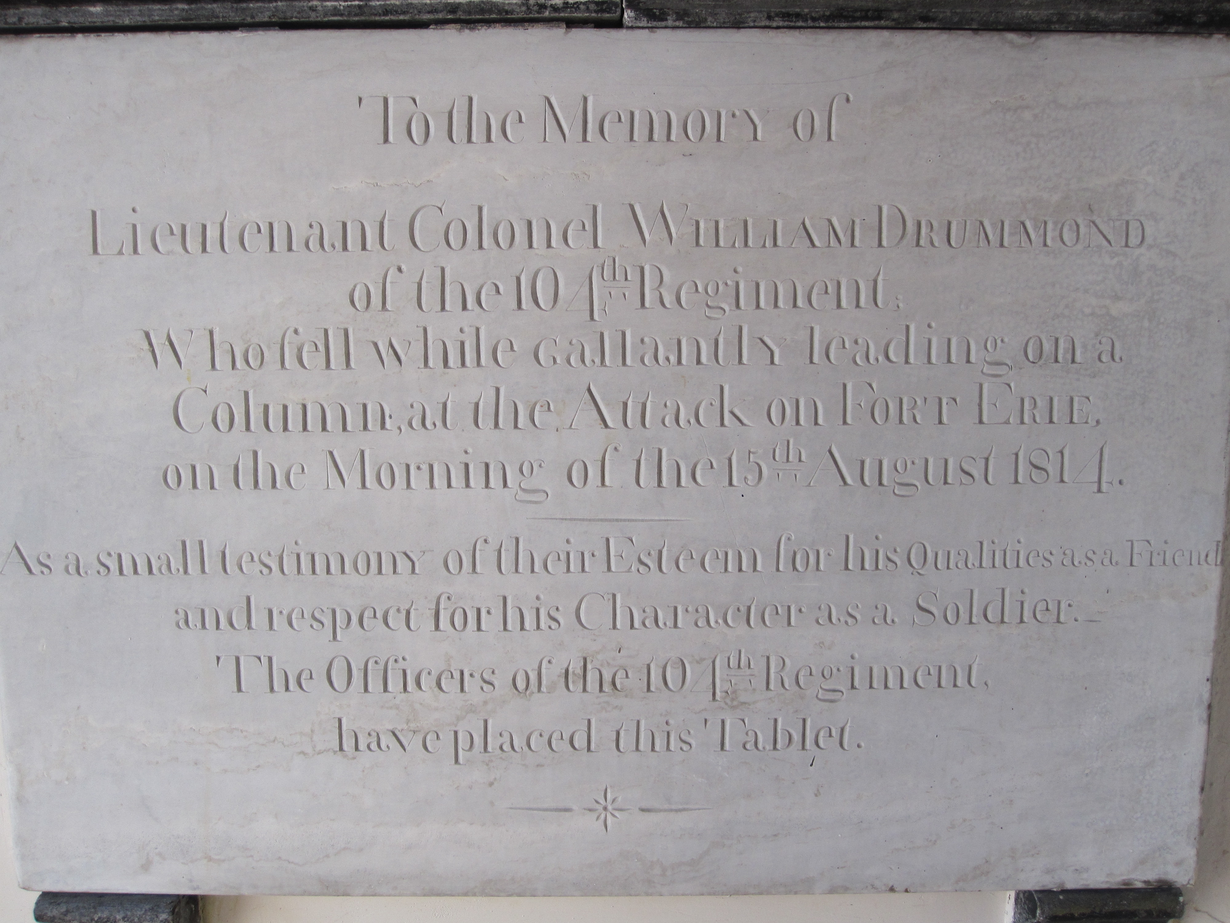 William Drummon Church Tablet